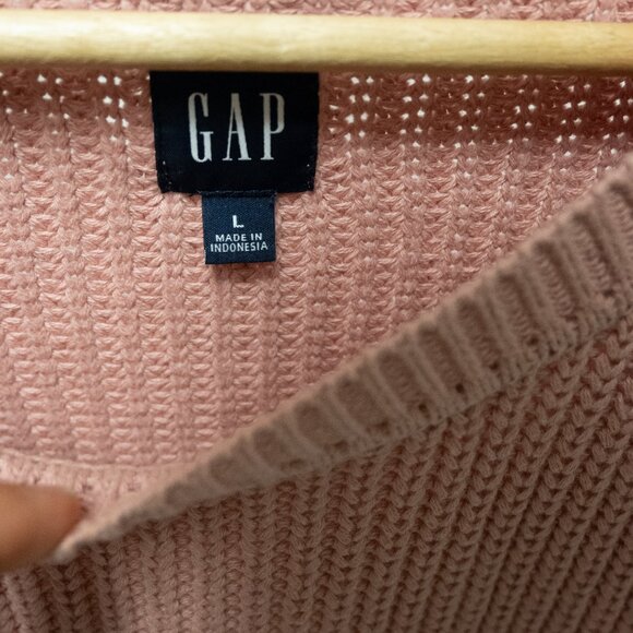 GAP Blush Pink Cotton Crewneck Sweater - Picture 2 of 3